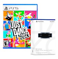 Combo Camara Playstation 5 Blanco + Just Dance 2021